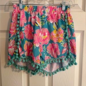 Simply Southern Teal and Pink Floral Shorts